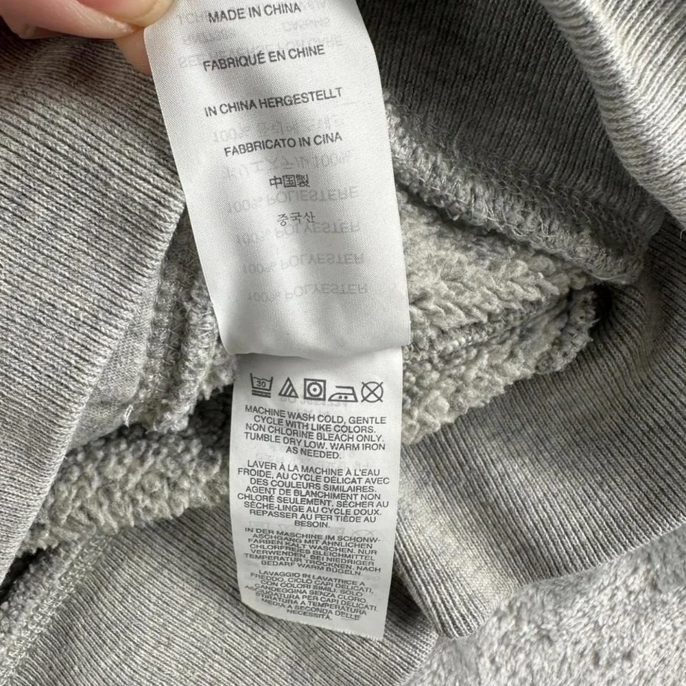 J Crew Quarter Zip Pullover Men M Gray Sweater Fleece Mock Neck Knit Jacket Coat